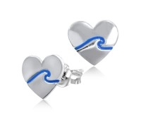 Kid Stud Earring Heart Wave STS-4048